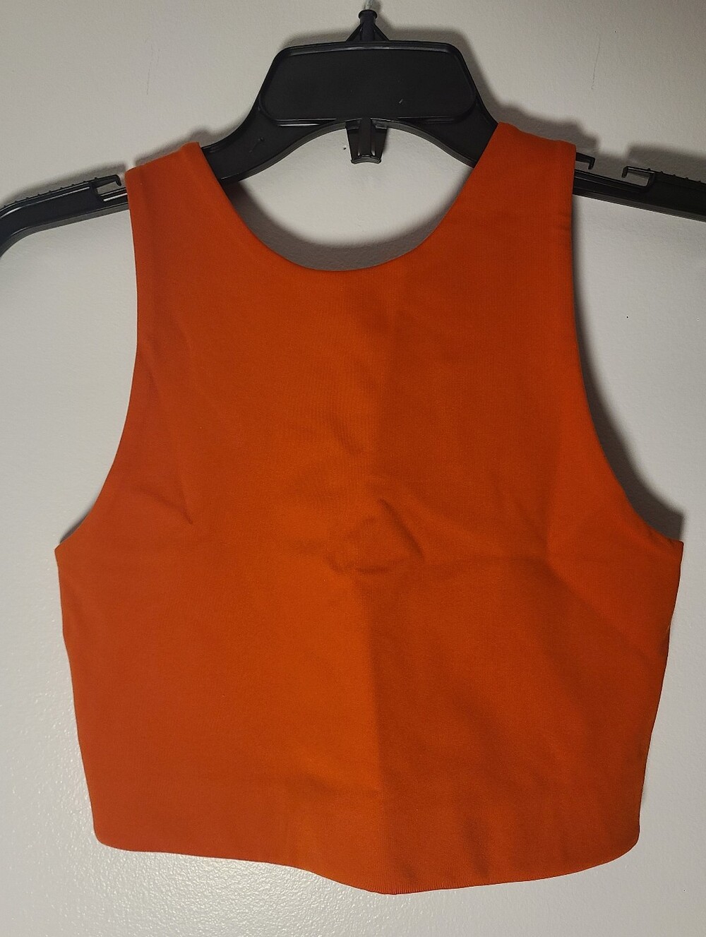 Girlfriend Collective Orange Sleeveless Crop Sports Top Womens Size Small
